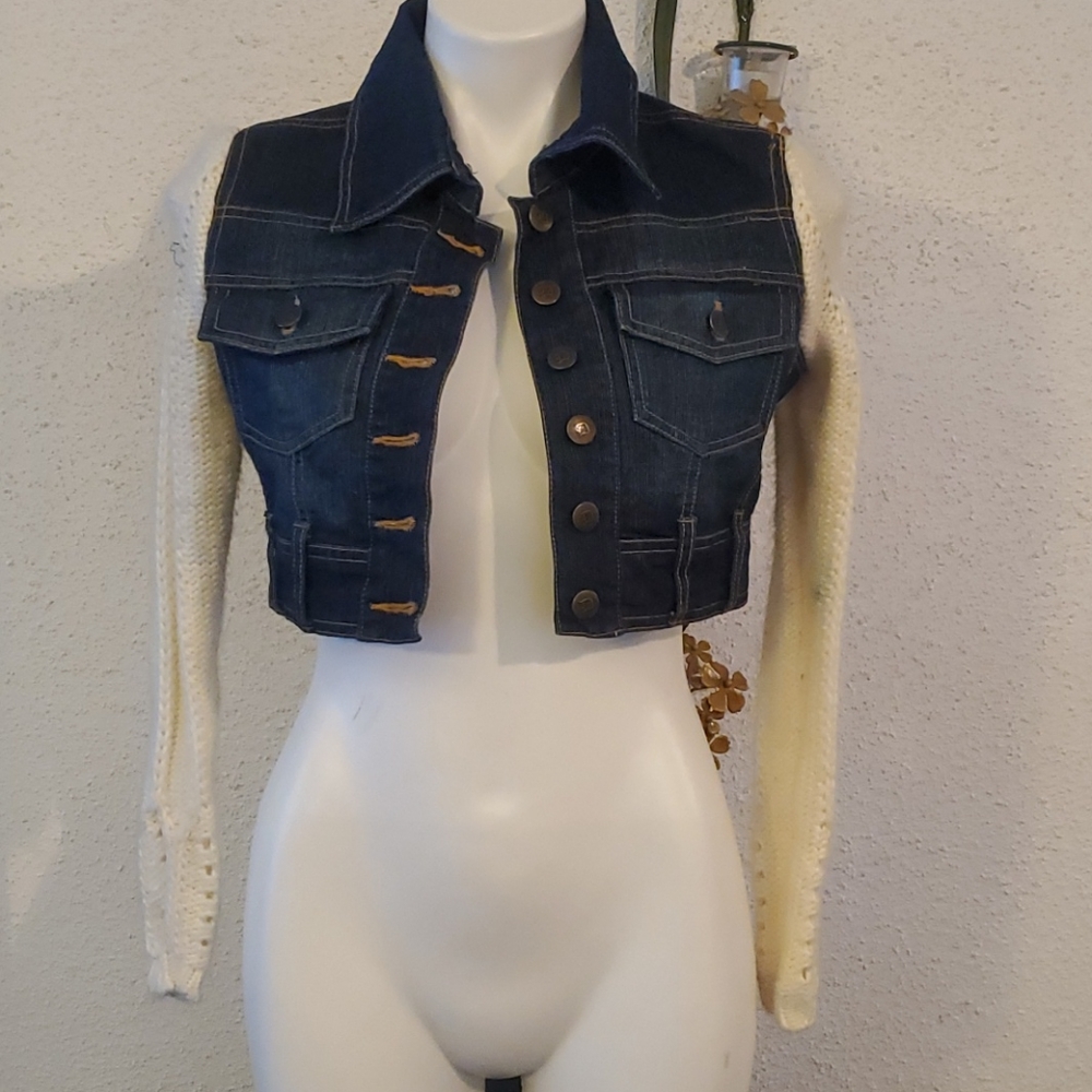 Crop jean jacket